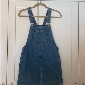 Denim overall dress